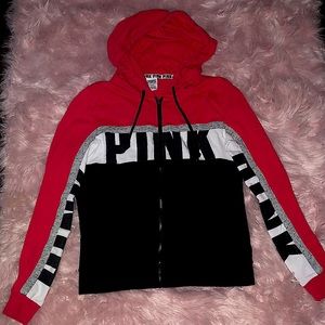 PINK zipper up hoodie